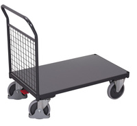 Wózek systemowy z 1 burtą z siatki, RAL 7016 VARIOfit sw-600.101/AG