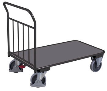 Wózek z pałąkiem z pionowymi rurami, RAL 7016 VARIOfit sw-700.106/AG