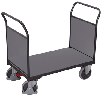 Wózek systemowy z 2 burtami z płyty, RAL 7016 VARIOfit sw-700.202/AG