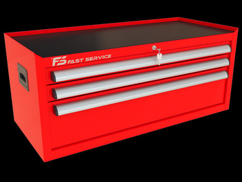 TRUCK trolley top unit with 3 drawers PNT-153