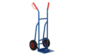 Heavy-duty warehouse hand truck 350 kg, steel, blue and red – SSPN35