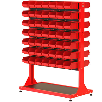 ST 110-23-P3 Stojak Narzędziowy w zestawie z listwami oraz pojemnikami (dwustronny)