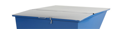 Flat lid for tipping skip 3000 l, steel, grey – TIPPO T 30