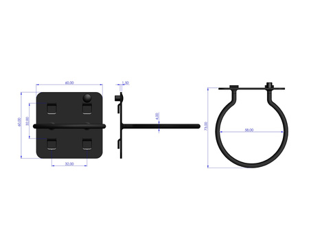 Tool hook for power tools, diameter fi 58 ZW-05-01
