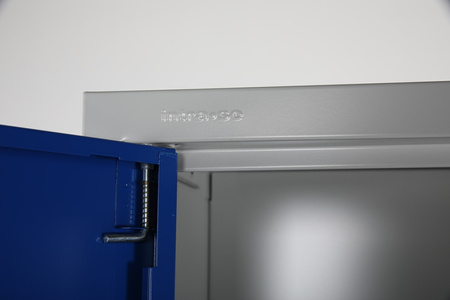 Szafa metalowa 1800×900×400 mm, niebiesko-szara, półki 50 kg – Economy