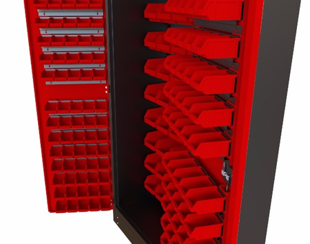 M-3-01-01 Metalowa szafa warsztatowa z pojemnikami