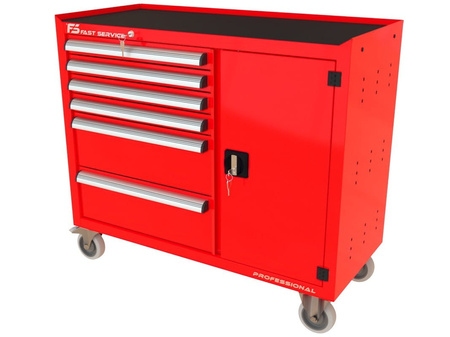 Wózek warsztatowy TRUCK z 6 szufladami i drzwiami PT-217-40