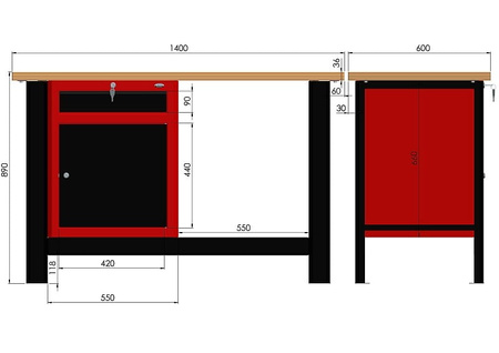 Stół warsztatowy N-3-13-01