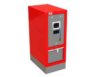 Werkstattschrank mit Druckluftschlauchaufroller T-65