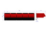 Bin rail for 5 P1 bins ZW-P1-5
