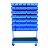 Stojak narzędziowy z 14 listwami na 98 pojemników P3 (dwustronny) P-5-04-02