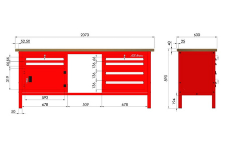 P-3-137-01 Stół warsztatowy