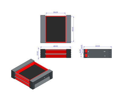 M-3-02-2xS70 Szuflada do szafy M-3-02