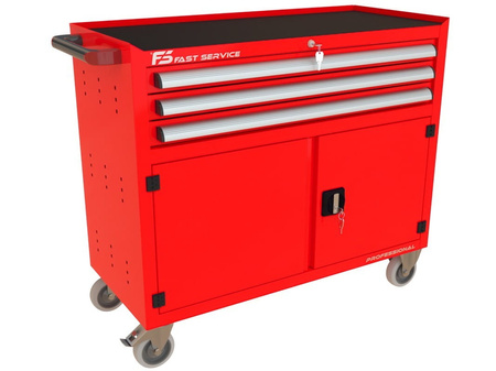 Wózek warsztatowy TRUCK z 3 szufladami i drzwiami PT-230