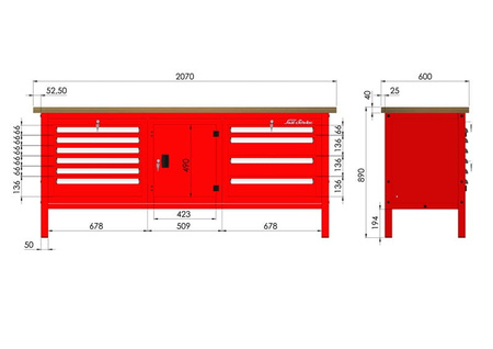 P-3-163-01 Stół warsztatowy