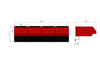 Bin rail for 4 P2 bins ZW-P2-4