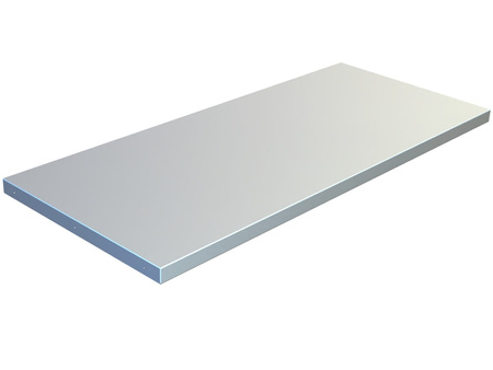 Plywood worktop 40 mm covered with 1.5 mm galvanised steel sheet