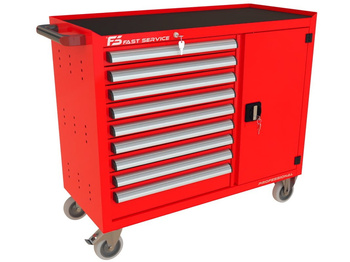 Wózek warsztatowy TRUCK z 9 szufladami i drzwiami PT-211-40