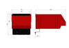 Bin rail for 1 P3 bin ZW-P3-1