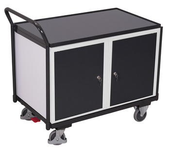 Wózek warsztatowy z 1 powierzchnią użytkową, RAL 7 VARIOfit sw-600.604/AG