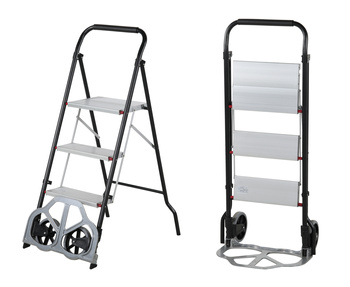 Wózek transportowy składany z drabinką 113,5 kg, rama stalowa, wysokość 1090 mm