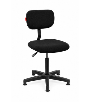 Arbeitsstuhl Ergonomik BEST-Stoff — auf Kunststoffgleitern