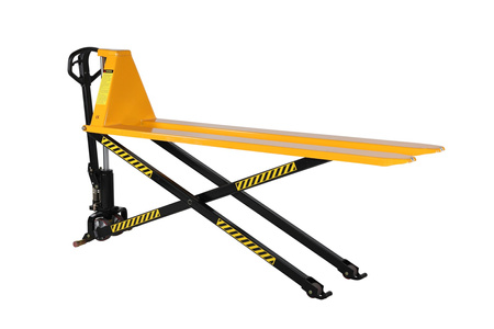 Scissor pallet truck 1000 kg, forks 540×1150 mm, polyurethane wheels – PL 1000