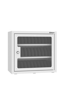 Szafka na telefony SKA 30, depozyt na 30 smartfonów, drzwi z plexi, 400×450×250 mm, jasnoszara RAL 7035 – Malow