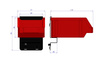 Bin rail for 1 P1 bin ZW-P1-1