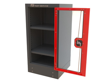 M-3-02-09 Szafa Warsztatowa z półkami i przeszklonymi drzwiami