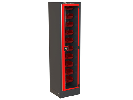 M-3-02-07-P3 Szafa Warsztatowa z pojemnikami P3 i przeszklonymi drzwiami