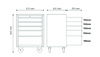 Szafka narzędziowa z 5 szufladami (prowadnice kulkowe) N-1-02-02P