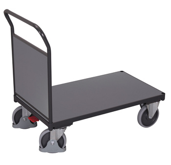 Wózek systemowy z 1 burtą z płyty, RAL 7016 VARIOfit sw-500.102/AG