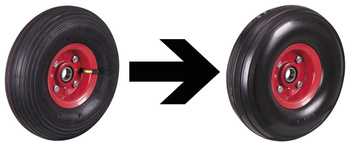 Solid foam rubber wheels/set at extra cost VARIOfit rsa-260.005