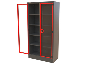M-3-01-05 Workshop cabinet with shelves and glazed doors