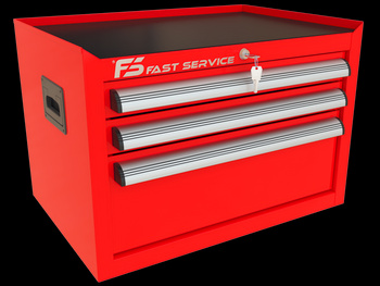 PROFESSIONAL trolley top unit with 3 drawers PN-153