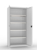 Szafa warsztatowa MSWv 210/5-36 do ładowania elektronarzędzi, 5 gniazd 230 V + USB, jasnoszara RAL 7035 – Malow