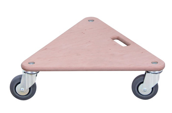 Triangular furniture dolly, swivel castors, thermoplastic rubber VARIOfit mh-540.500