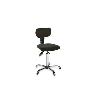 Chair Black 01 chrome asynchro — BEST fabric on glides