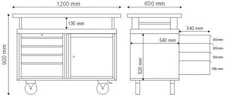 Wózek monterski N-2-04-01