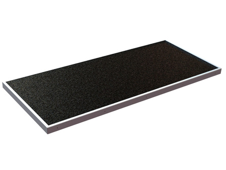 Plywood worktop 40 mm lined with 1 mm polyurethane mat + angle trims