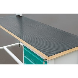 Gummiauflage für die Arbeitsplatte der 3-Modul-Werkbank W-GB3