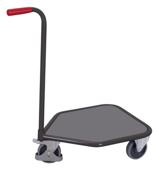 Wózek z uchwytem z podłogą z płyty, RAL 7016 VARIOfit sw-450.804/AG