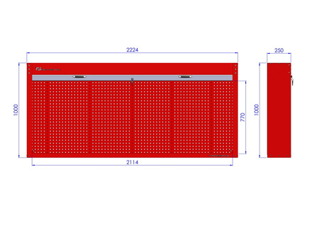 Gablota narzędziowa z żaluzją G223
