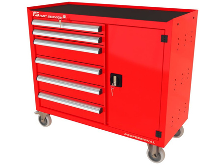 Wózek warsztatowy TRUCK z 6 szufladami i drzwiami PT-214-40