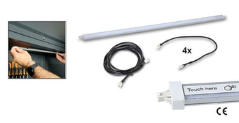 Profil aluminiowy z taśmą LED 50 cm i włącznikiem Soft Touch do mebli warsztatowych – Beta 5000 RSC50 2.0/PLEDC-ST