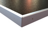 Plywood worktop 40 mm lined with 1 mm polyurethane mat + angle trims