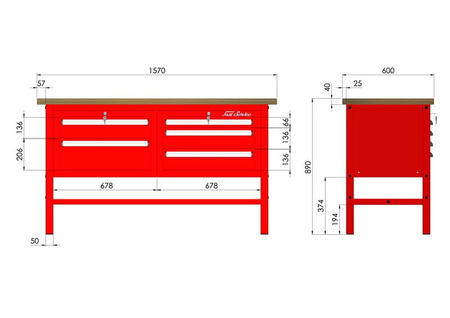 P-3-033-01 Stół warsztatowy