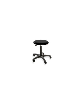 Taboret ErgoTab Eco WH — ekoskóra na kółkach