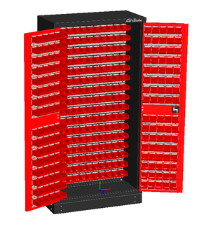 Szafa warsztatowa z 364 pojemnikami